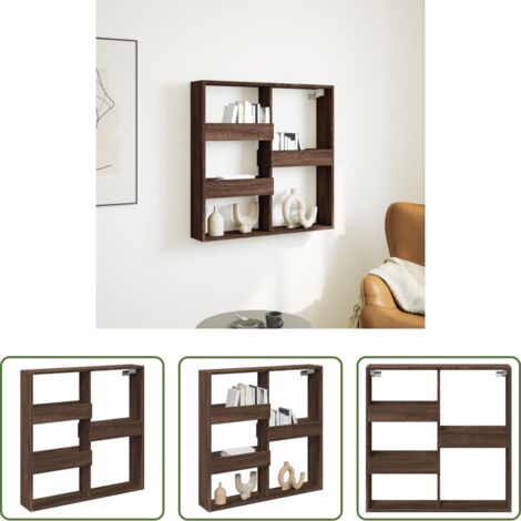 Armadio a muro -  Armadietto a Muro Rovere Marrone 80x15x80 cm Legno Multistrato