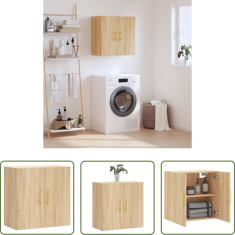 Armadio a muro -  Armadietto a Muro Rovere Sonoma 60x31x60 cm Legno Multistrato