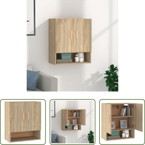 Armadio a muro -  Armadietto a Muro Rovere Sonoma 60x31x70 cm Legno Multistrato