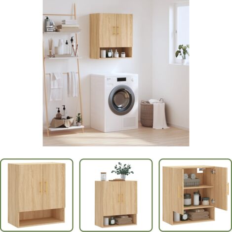 Armadio a muro -  Armadietto a Muro Rovere Sonoma 60x31x70 cm Legno Multistrato
