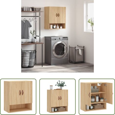 Armadio a muro -  Armadietto a Muro Rovere Sonoma 60x31x70 cm Legno Multistrato