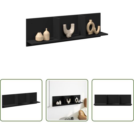 Armadio a muro -  Mobile a Parete 100x16,5x30 cm Nero in Truciolato