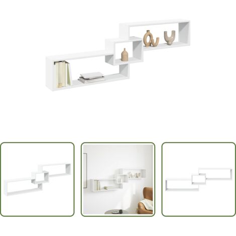 Armadio a muro -  Mobile a Parete 158x18x53 cm Bianco in Legno Multistrato