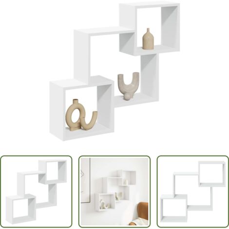 Armadio a muro -  Mobile a Parete 78x18x71 cm Bianco in Legno Multistrato