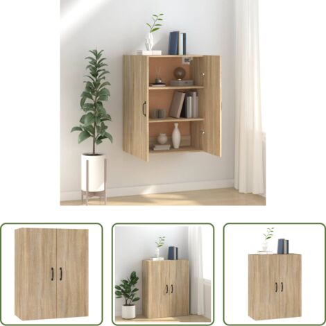 Armadio a muro -  Mobile Pensile Rovere Sonoma 69,5x34x90 cm in Legno Multistrato