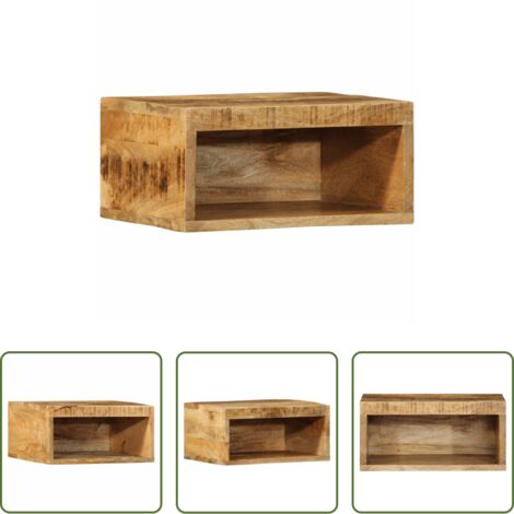 Armadio a muro -  Mobile TV a Parete 40x30x19 cm Legno Grezzo Massello di Mango