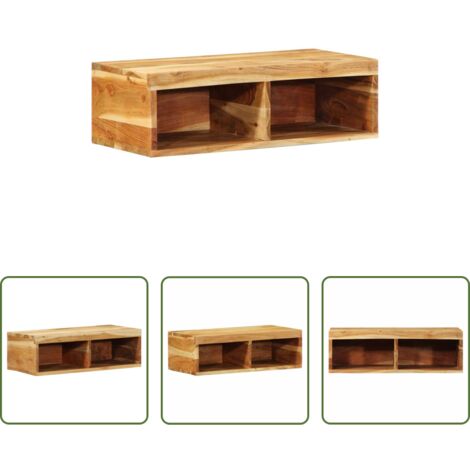 Armadio a muro -  Mobile TV a Parete 60x30x19 cm in Legno Massello di Acacia