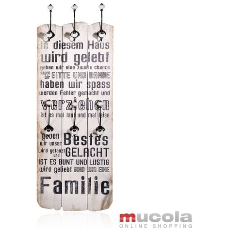 Arredo shabby chic pannelli murali in legno frase cucina