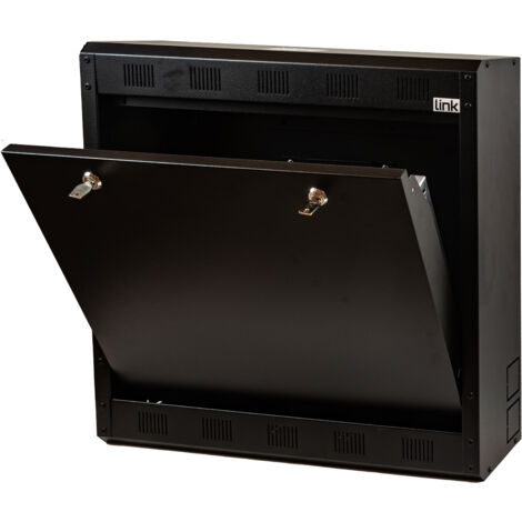 Armadio a muro rack Link BOX per DVR/NVR con doppia serratura, ripiano apribile, dimensioni 580x550x160 mm