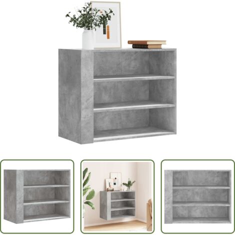 Armadio a parete -  Armadietto a Muro Grigio Cemento 75x35x60 cm in Truciolato