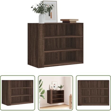 Armadio a parete -  Armadietto a Muro Rovere Marrone 75x35x60 cm in Truciolato