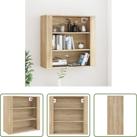 Armadio a parete -  Armadietto a Muro Rovere Sonoma 80x33x80 cm Legno Multistrato