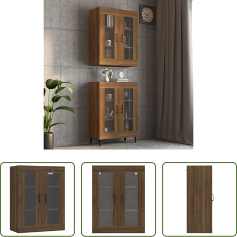 Armadio a parete -  Armadietto Pensile a Parete Rovere Marrone 69,5x34x90 cm