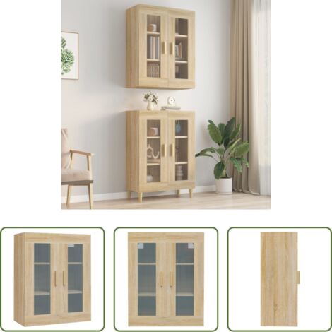 Armadio a parete -  Armadietto Pensile a Parete Rovere Sonoma 69,5x34x90 cm