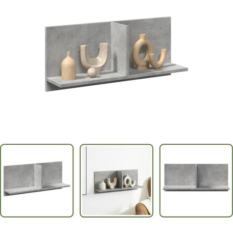 Armadio a parete -  Mobile a Parete 70x16,5x30 cm Grigio Cemento Legno Multistrato