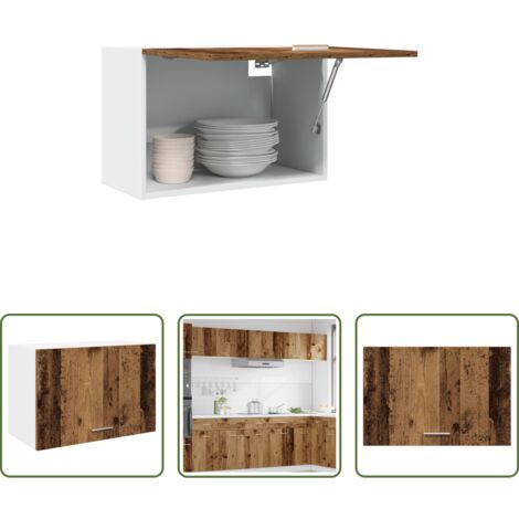Armadio a parete -  Mobile Pensile “Lyon” Legno Antico 60x31x40 cm