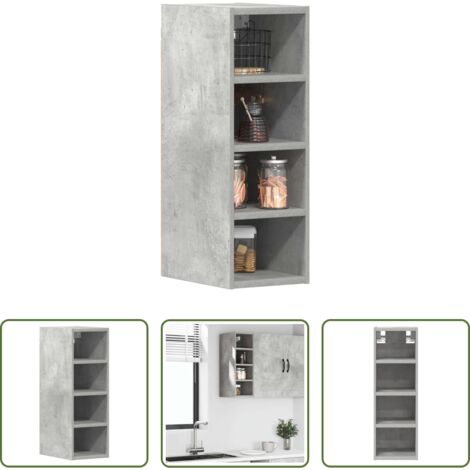 Armadio a parete -  Mobile Pensile “Riga” Grigio Cemento 20x29,5x60 cm