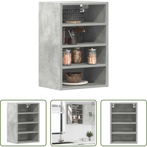 Armadio a parete -  Mobile Pensile “Riga” Grigio Cemento 40x29,5x60 cm