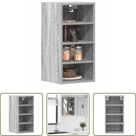Armadio a parete -  Mobile Pensile “Riga” Grigio Sonoma 30x29,5x60 cm