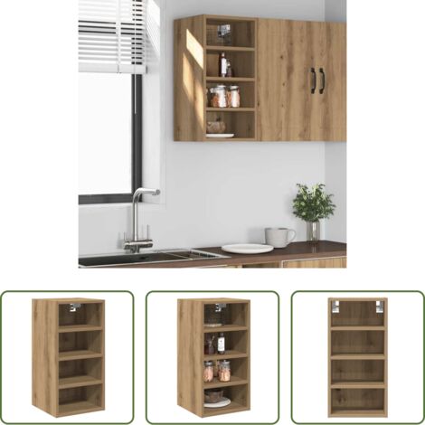 Armadio a parete -  Mobile Pensile “Riga” Rovere Artigianale 30x29,5x60 cm