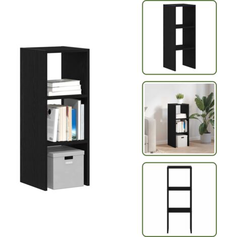 Armadio a parete - vidaXL Libreria Impilabili Rovere Nero 30x30x80 cm Legno Multistrato - Spazio di archiviazione