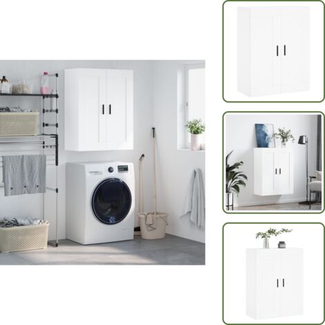 Armadio a parete - vidaXL Mobile a Parete Bianco 69,5x34,90 cm in Legno Multistrato -