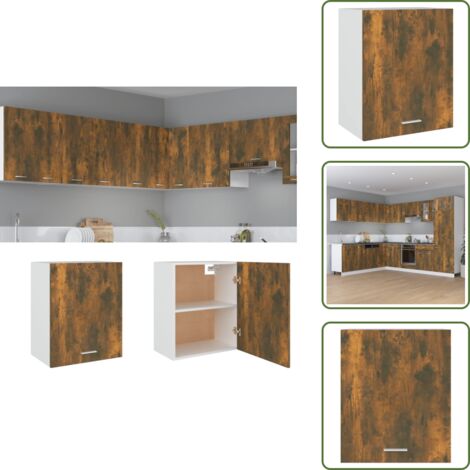 Armadio a parete - vidaXL Mobile Pensile “Lyon” Rovere Fumo 50x31x60 cm - Armadio in legno