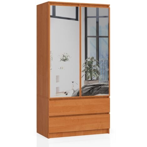 Armadio AKORD S90 Ontano 90 cm 2 ante 2 cassetti 90x51x180 cm
