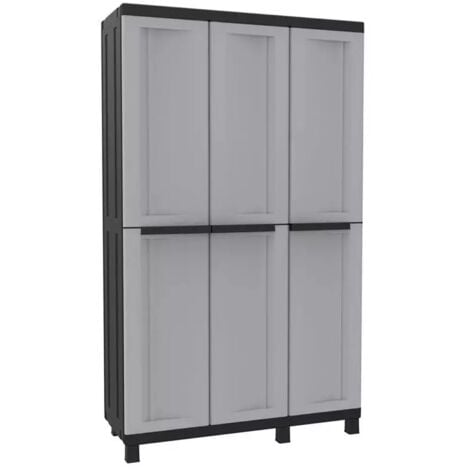 armadio alto in resina "twist black 102a", 102x39x170 cm