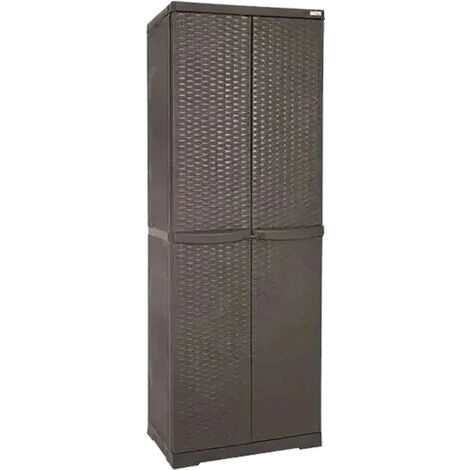 ARMADIO ALTO 'RATTAN WENGE' cm 65x P 45x H 178  - TRIOPLAST