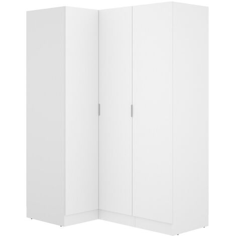 Armadio angolare 3 ante L132 cm Bianco - LISTOWEL