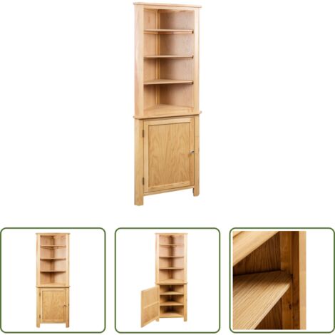 Armadio angolare -  Armadietto ad Angolo 59x36x180 cm in Massello di Rovere