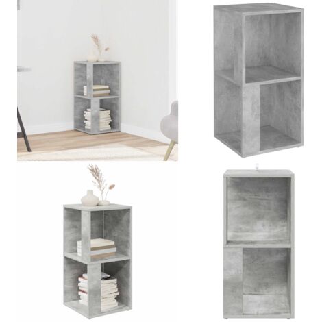 Armadio Angolare Grigio Cemento 33x33x67 cm in Truciolato - Scaffale angolare - Armadio in truciolato