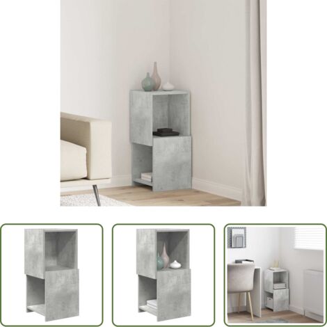 Armadio Angolare -  Mobile angolare Grigio cemento 30,5x30x65cm Legno multistrato