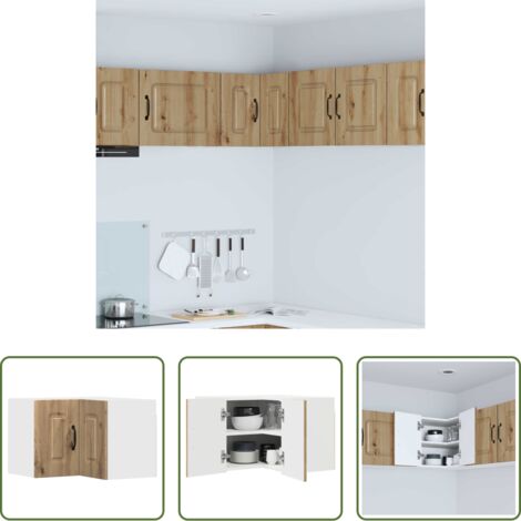 Armadio angolare -  Mobile da cucina Kalmar Rovere artigianale 57 x 57 x 40 cm