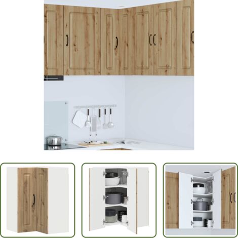 Armadio angolare -  Mobile da cucina Kalmar Rovere artigianale 57 x 57 x 80 cm
