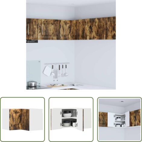 Armadio angolare -  Mobile da cucina Kalmar Rovere fumé 57 x 57 x 40 cm