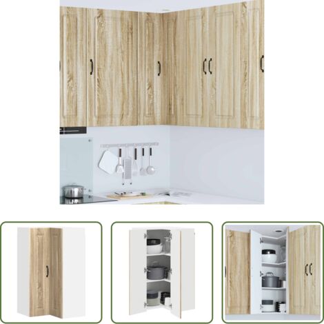 Armadio angolare -  Mobile da cucina Kalmar Rovere Sonoma 57 x 57 x 100 cm