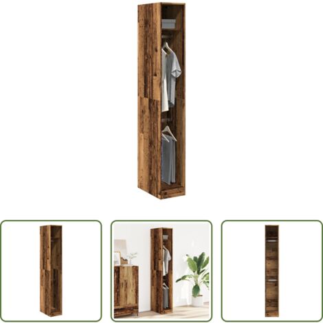 Armadio antico -  Armadio Legno Antico 30x50x200 cm in Legno Multistrato