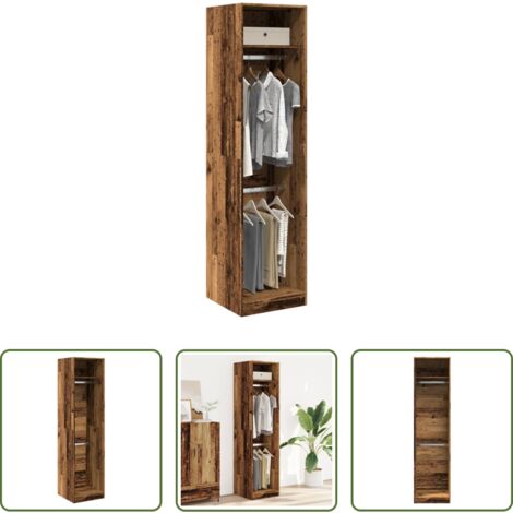 Armadio antico -  Armadio Legno Antico 50x50x200 cm in Legno Multistrato