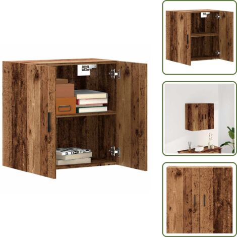Armadio antico - vidaXL Armadietto a Muro Legno Vecchio 60x31x60 cm in Truciolato - Armadio decorativo