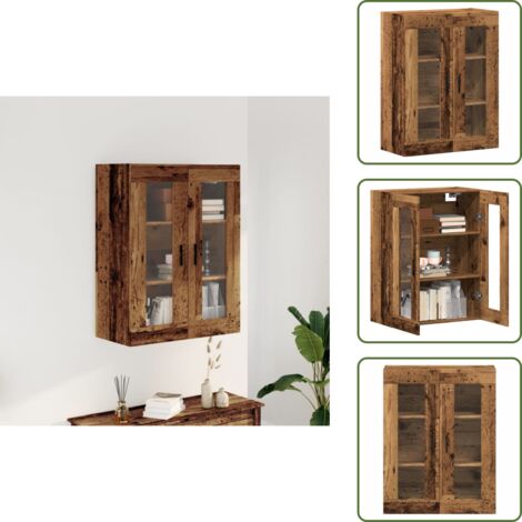 Armadio antico - vidaXL Mobile a Parete Legno Antico 69,5x34x90 cm - Armadio in legno multistrato