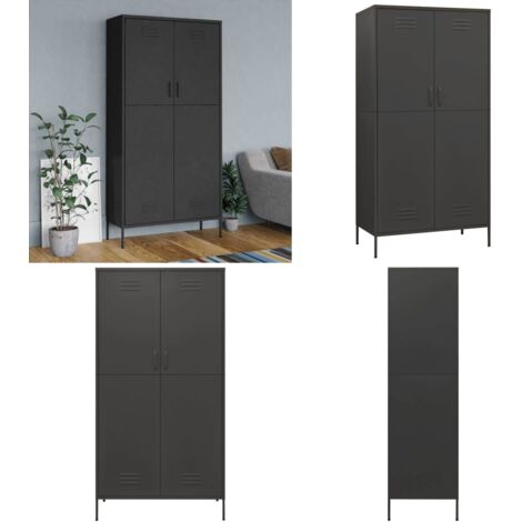 Armadio Antracite 90x50x180 cm in Acciaio - Armadio in acciaio - Armadio antracite
