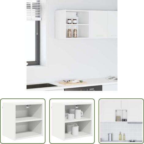 Armadio appeso -  Armadio pensile Bianco 40 x 29,5 x 40 cm Legno multistrato