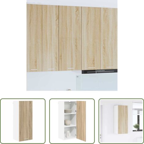 Armadio appeso -  Armadio pensile con porta Rovere Sonoma 40 x 31 x 100 cm