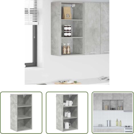 Armadio appeso -  Armadio pensile Grigio cemento 40 x 29,5 x 80 cm