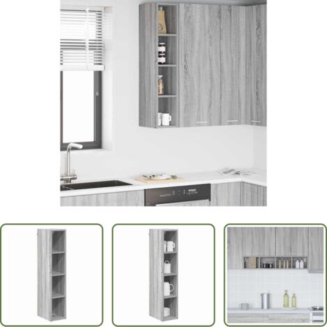 Armadio appeso -  Armadio pensile Grigio Sonoma 20 x 29,5 x 100 cm