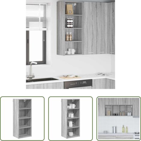 Armadio appeso -  Armadio pensile Grigio Sonoma 40 x 29,5 x 100 cm