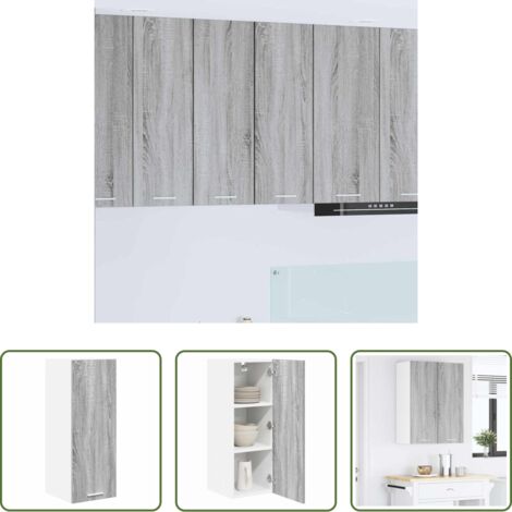 Armadio appeso -  Armadio pensile Grigio Sonoma e Bianco 30 x 31 x 80 cm