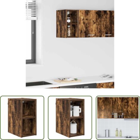 Armadio appeso -  Armadio pensile Rovere fumé 20 x 29,5 x 40 cm Legno multistrato